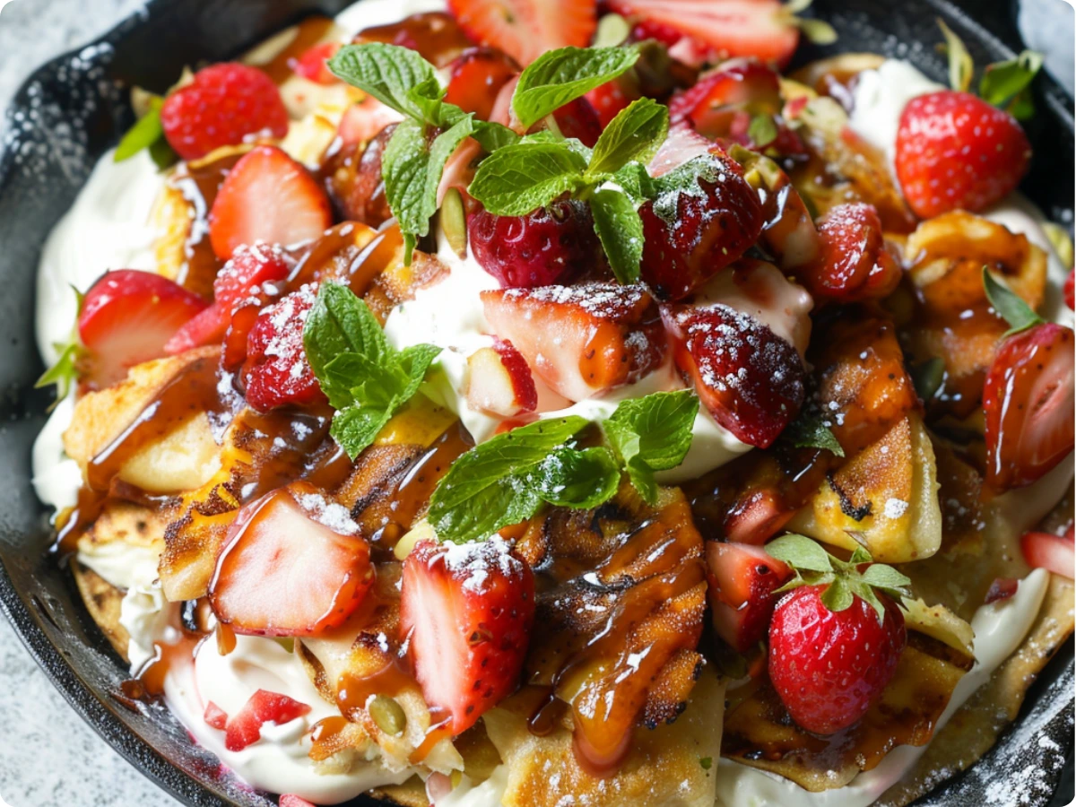 Strawberry cheesecake fajitas