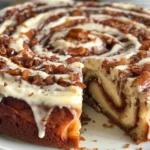 Soft and Gooey Cinnamon Roll Cake with Cream Cheese Icing