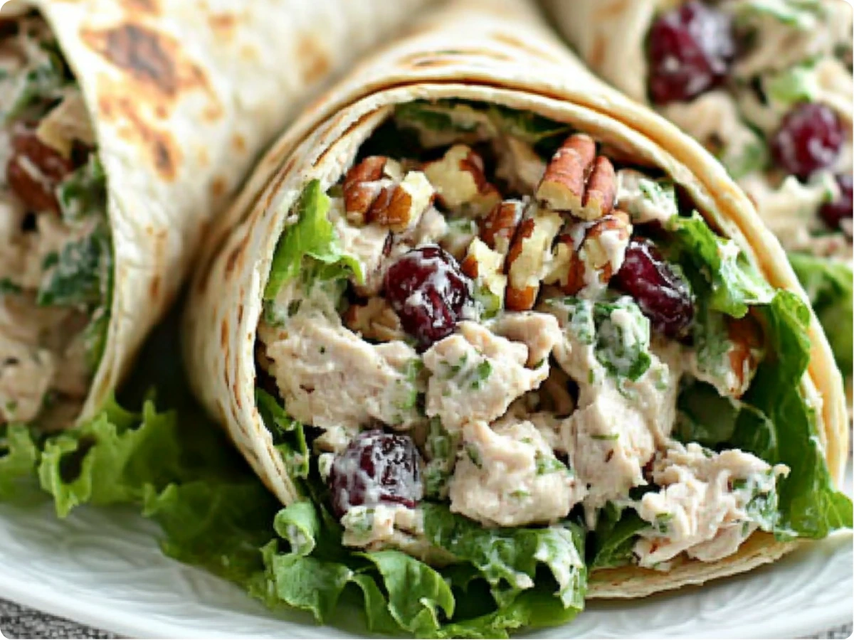 Cranberry Pecan Chicken Salad Wraps