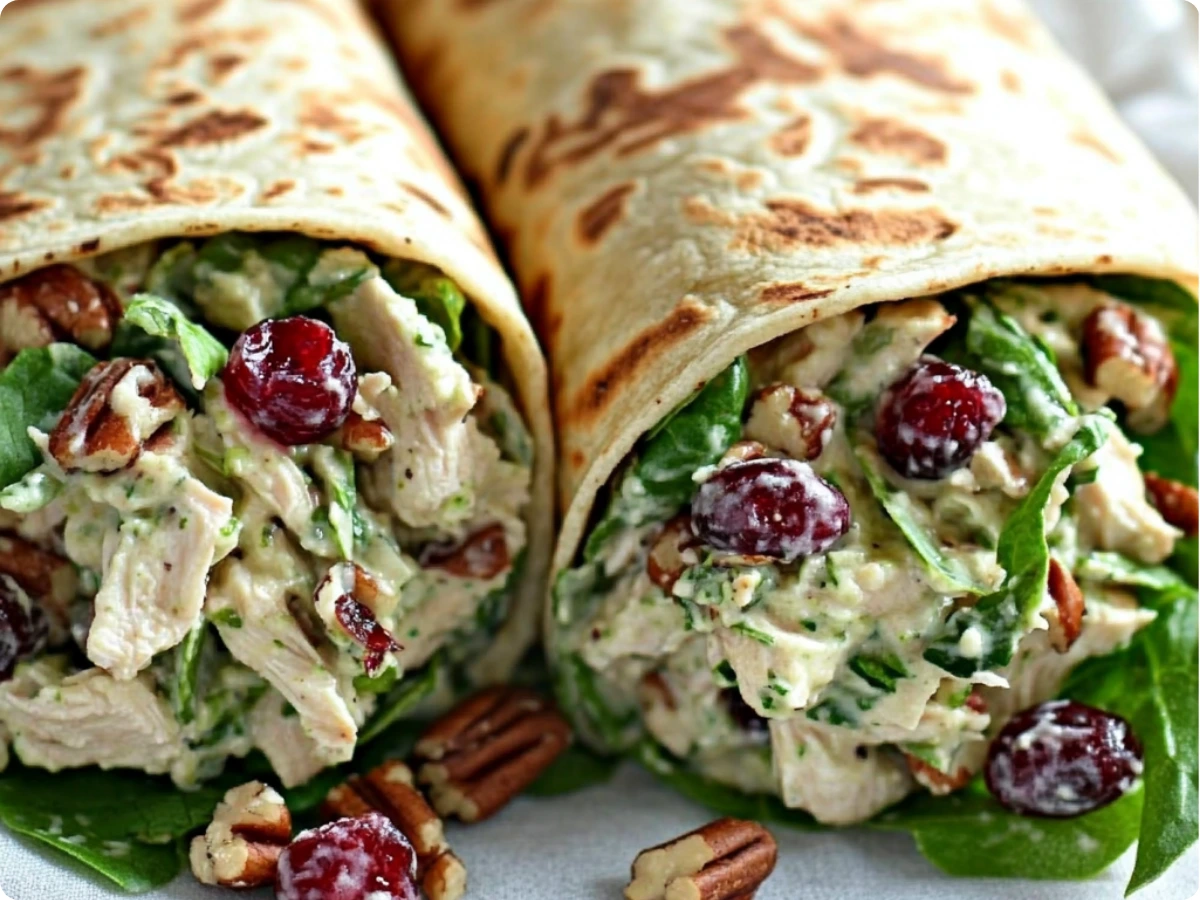 Cranberry Pecan Chicken Salad Wraps