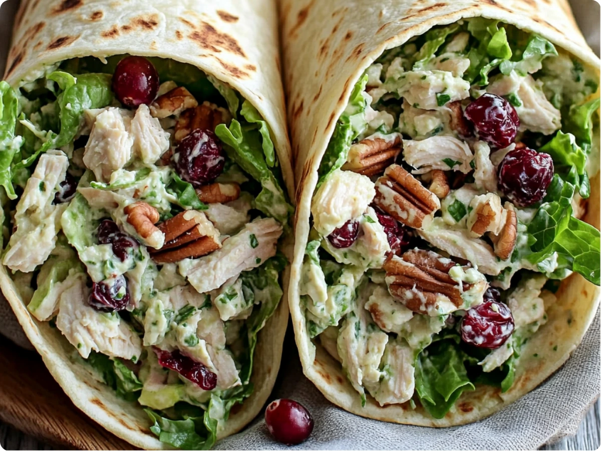 Cranberry Pecan Chicken Salad Wraps